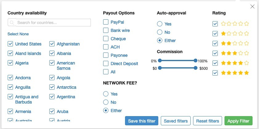 Search & Advanced Filtering